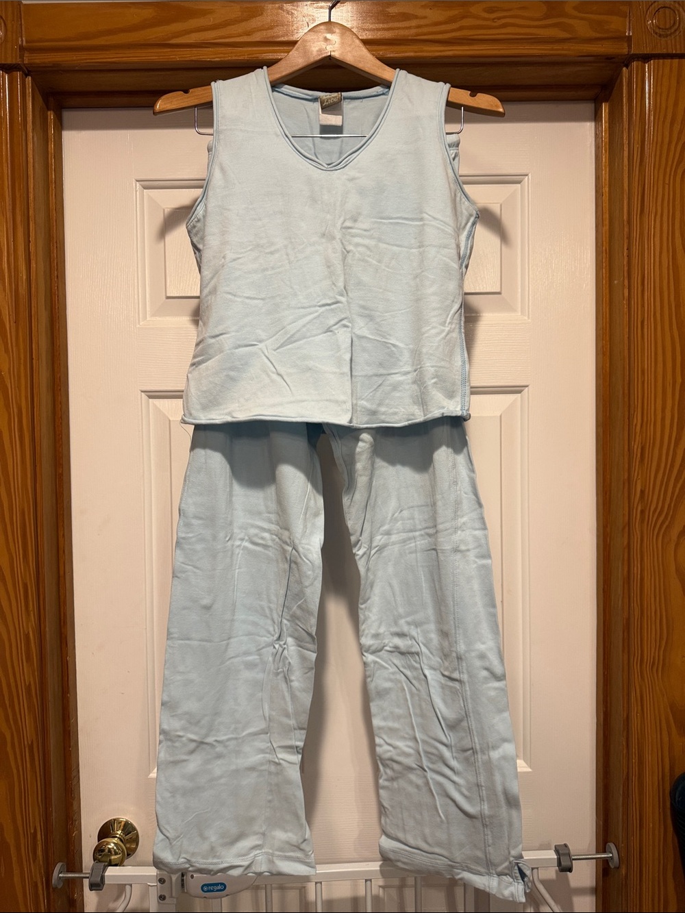 Women’s Light Blue Tank Pajama Set - Soft Sleepwear